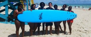 Group surf lessons for beginners in Miami South Beach