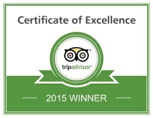 TripAdvisor Certificate of Excellence Recipient of a 2015 TripAdvisor Certificate of Excellence