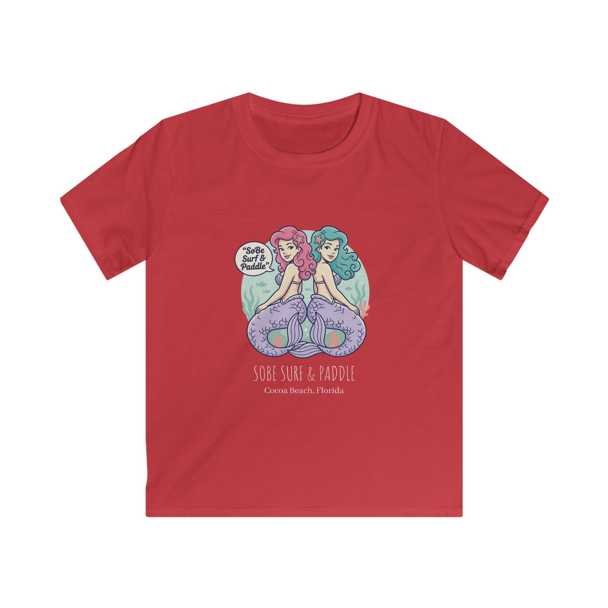 Kids Tee — Cute Twin Mermaids "Sisters & Seafoam" Graphic Shirt - Image 19