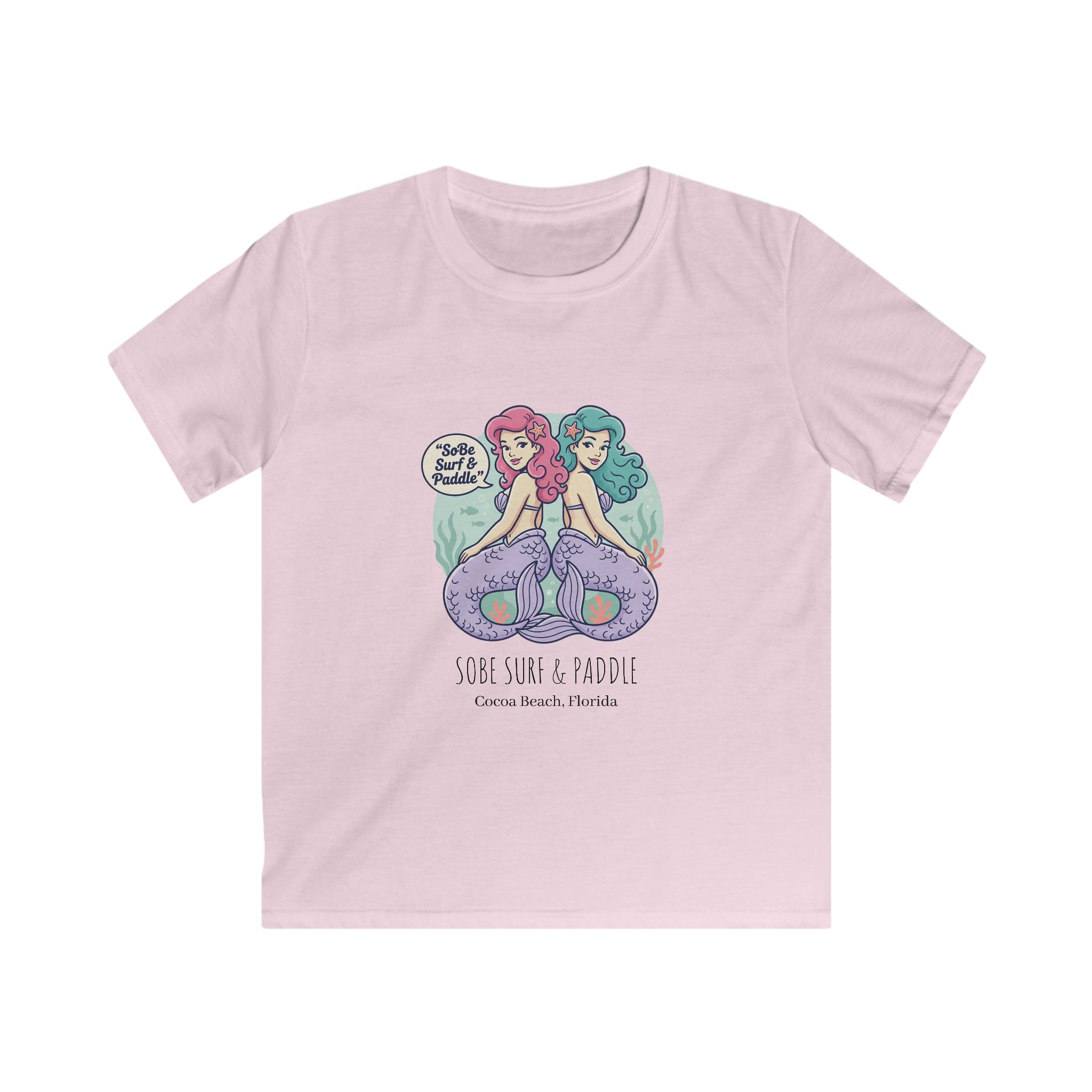 Kids Tee — Cute Twin Mermaids "Sisters & Seafoam" Graphic Shirt - Image 10
