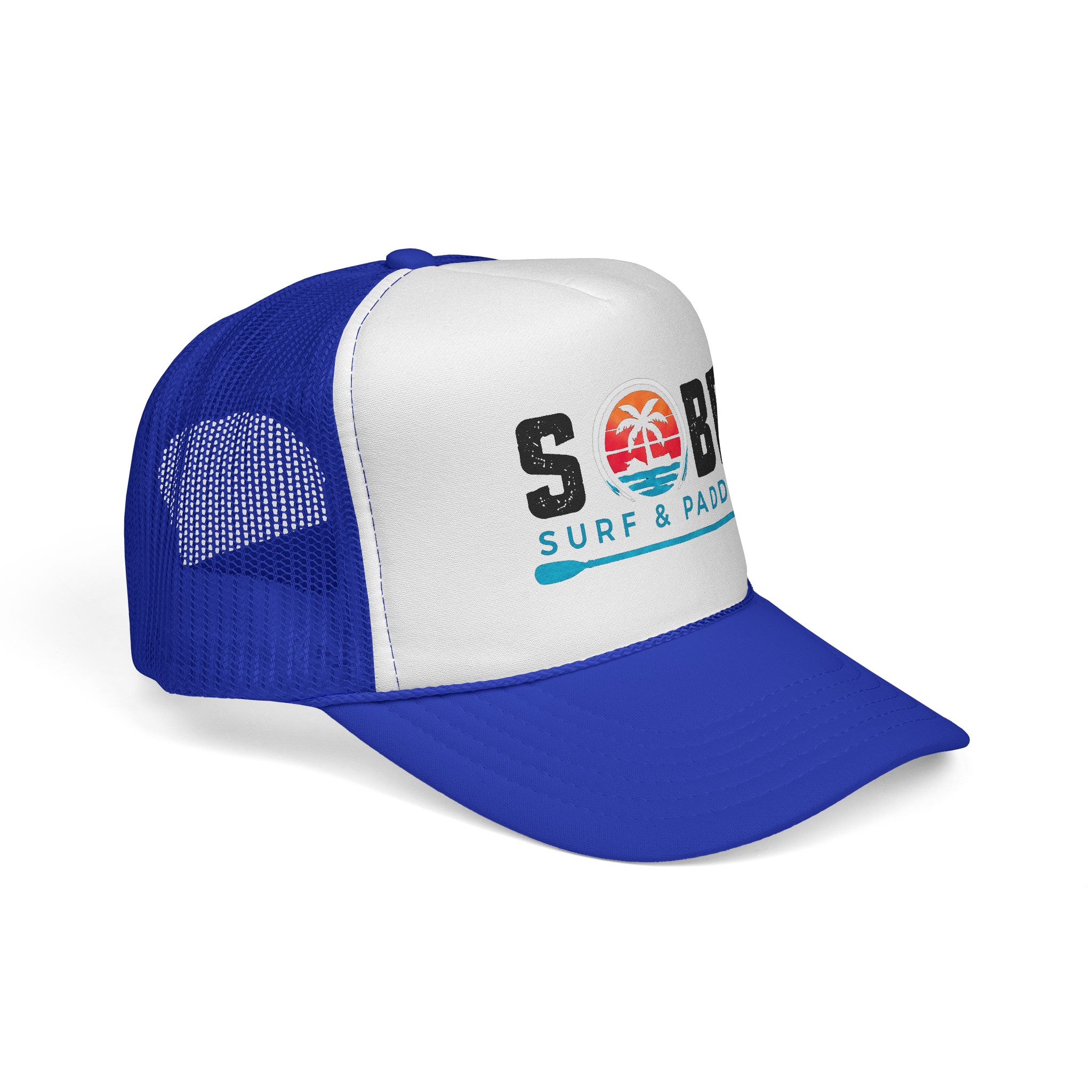 Sobe Surf & Paddle Trucker Cap — Retro Beach Palm Mesh Hat - Image 14